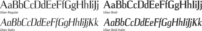 Ulian Font Preview
