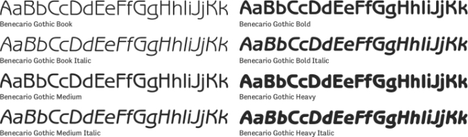 Benecario Gothic Font Preview