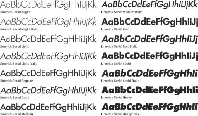 Limerick Serial Font Preview