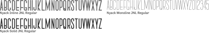 Nyack Inline JNL Font Preview