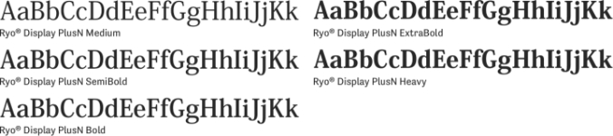 Ryo Display PlusN Font Preview