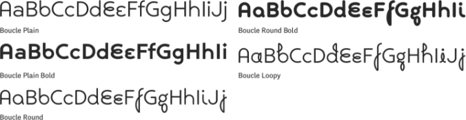 Boucle Font Preview