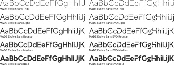 MADE Evolve Sans Font Preview