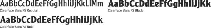 Clearface Sans FS Font Preview