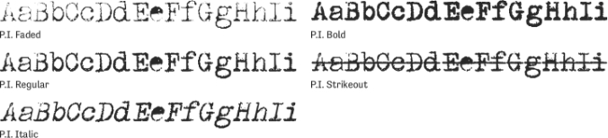 P.I. Font Preview
