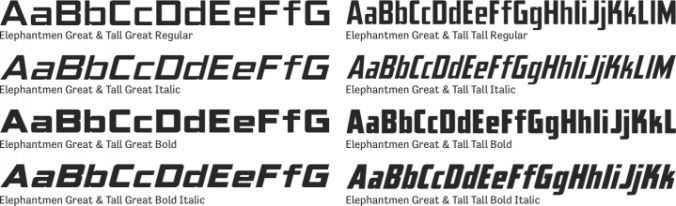 Elephantmen Great & Tall Font Preview
