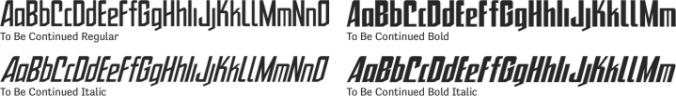 To Be Continued Font Preview