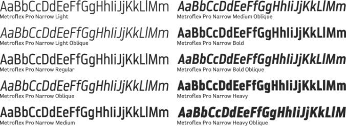 Metroflex Pro Narrow font download