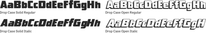 Drop Case Font Preview