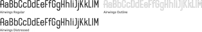 Airwings Font Preview