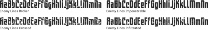 Enemy Lines Font Preview