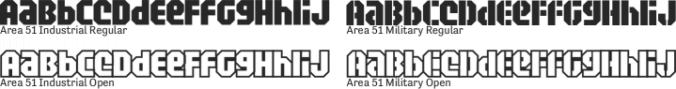 Area 51 Font Preview