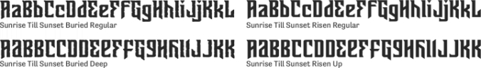 Sunrise Till Sunset Font Preview
