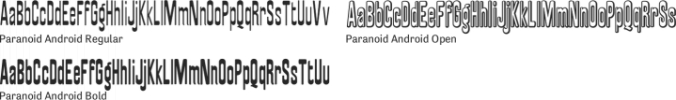 Paranoid Android Font Preview