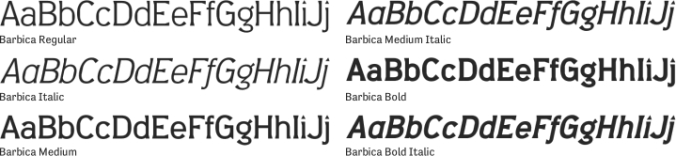 Barbica Font Preview
