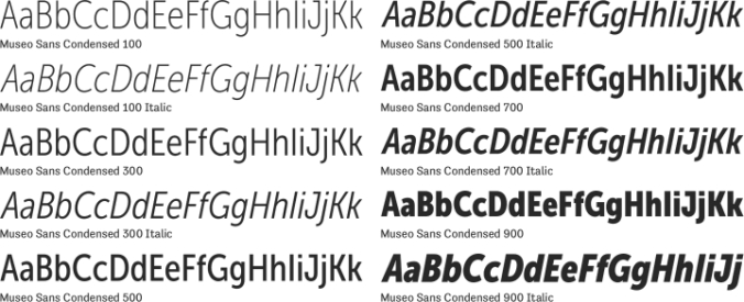 Museo Sans Condensed Font Preview