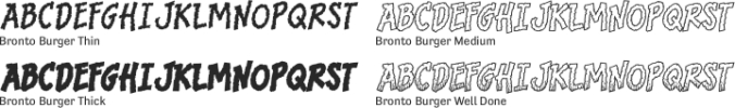 Bronto Burger Font Preview