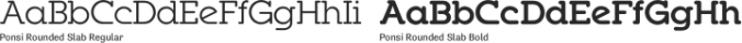 Ponsi Rounded Slab Font Preview