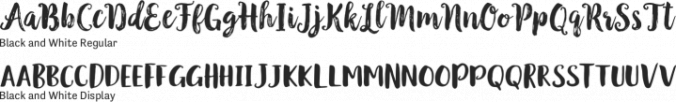 Black and White Font Preview