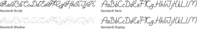 Savoiardi Font Preview