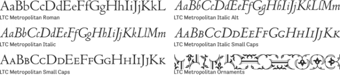 LTC Metropolitan Font Preview