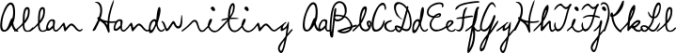 Allan Handwriting Font Preview