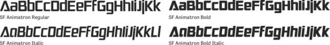 SF Animatron font download