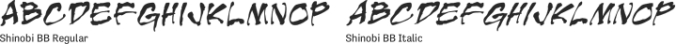 Shinobi Font Preview