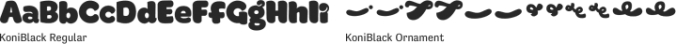 KoniBlack Font Preview