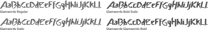 Glamwords Font Preview