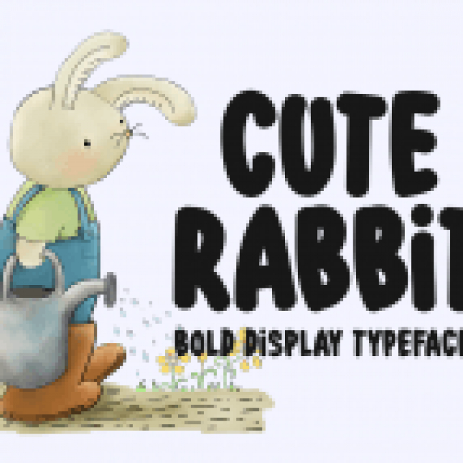 Cute Rabbit Font Preview