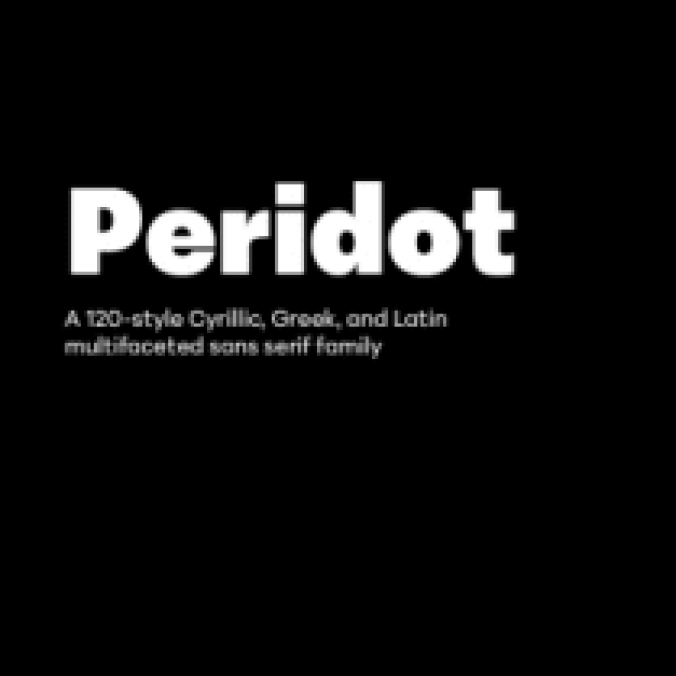 Peridot Latin Font Preview