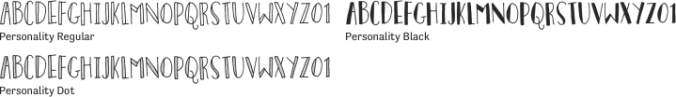 Personality Font Preview
