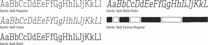 Garlic Salt Font Preview