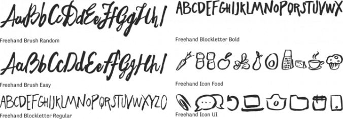 Freehand Brush Font Preview