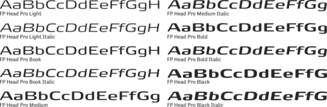 FP Head Pro Font Preview