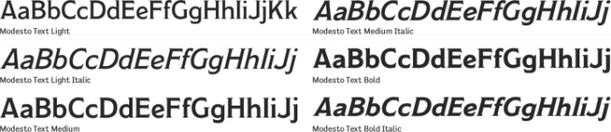 Modesto Text Font Preview