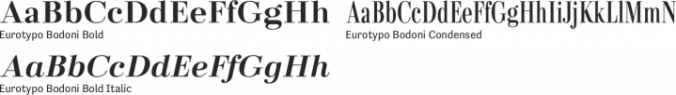 Eurotypo Bodoni Font Preview