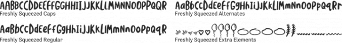 Freshly Squeezed Font Preview