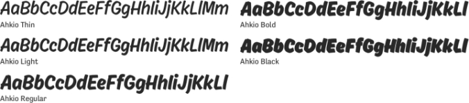 Ahkio Font Preview