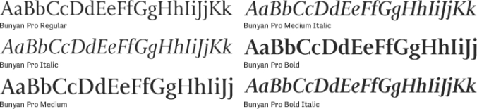 Bunyan Pro Font Preview