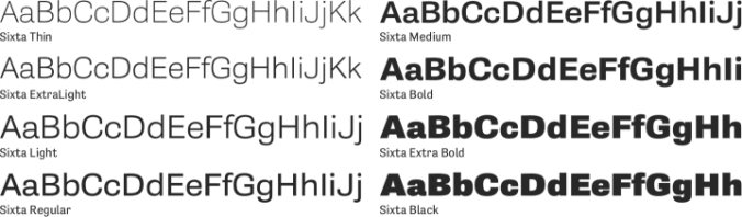 Sixta Font Preview