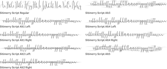 Sitimerry Script Font Preview