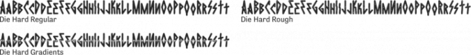 Die Hard Font Preview