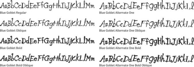 Blue Goblet Font Preview