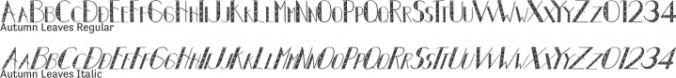 Autumn Leaves Font Preview