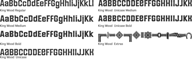 King Wood Font Preview