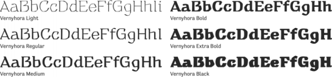 Vernyhora Font Preview