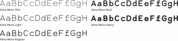 Alma Mono Font Preview