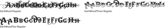 DarkWood Font Preview